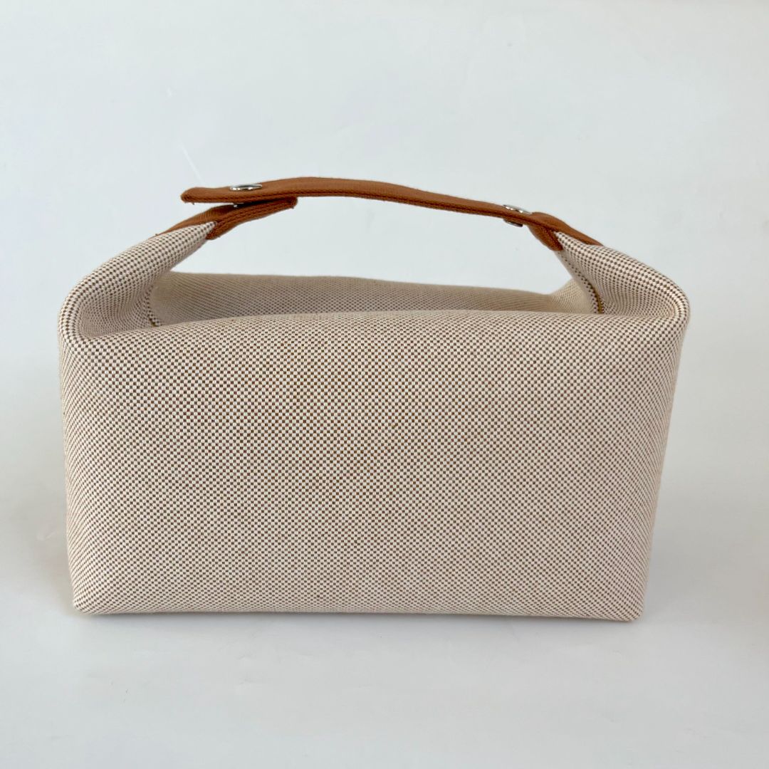 Hermès Bride-a-Brac GM Toile H cotton Natural  pouch hand bag