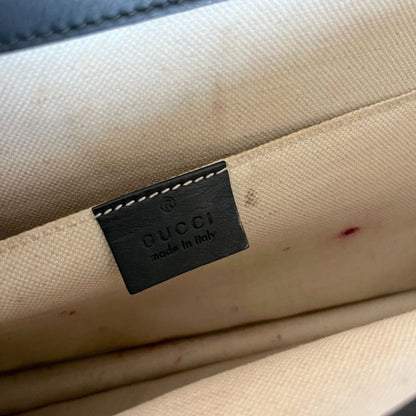 Gucci Dionysus Bamboo Black Leather Handbag
