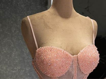 Ruffles Ball Gown Quinceanera Dress Pink Pleats Spaghetti Strap Puffy Sweet 16 Dresses c3092