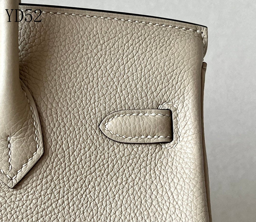 H BIRKIN 25 TOGO BEIGE SILVER HARDWARE 25CM