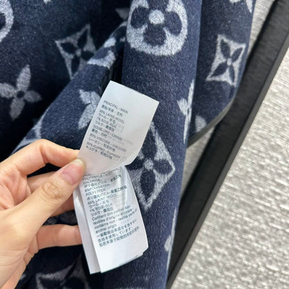 Louis Vuitton Classic Monogram Wool Blue Coats