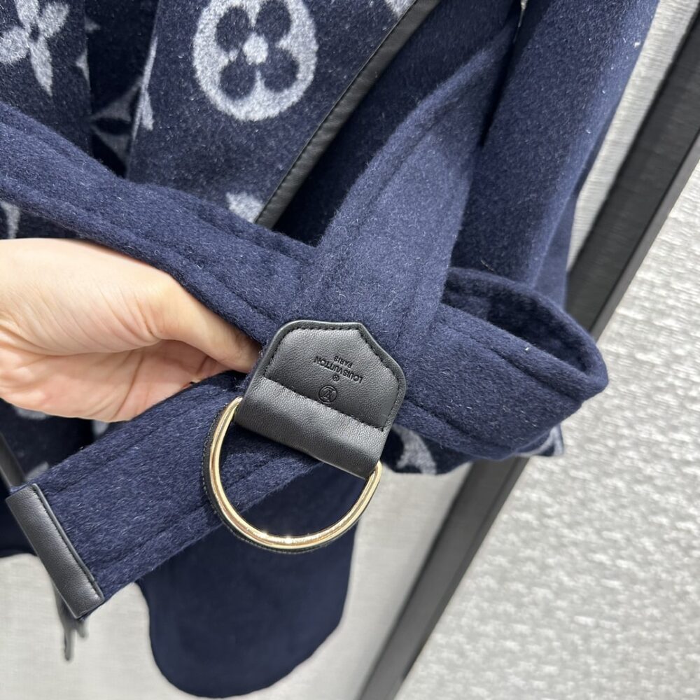 Louis Vuitton Classic Monogram Wool Blue Coats