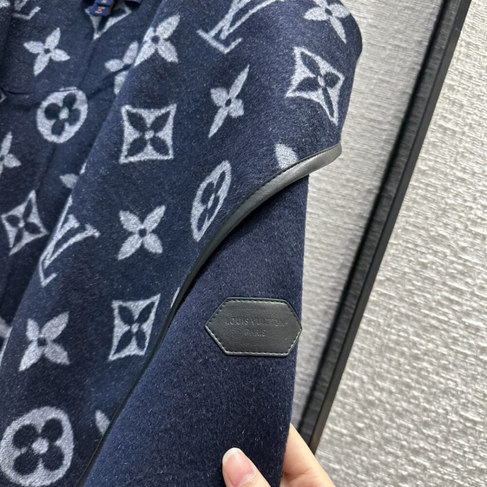 Louis Vuitton Classic Monogram Wool Blue Coats