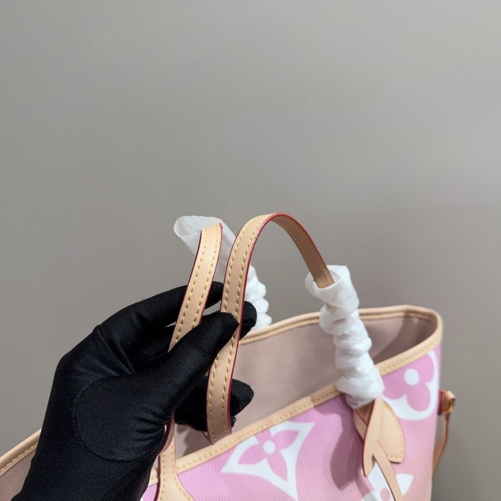 Louis Vuitton Neverfull MM By The Pool Monogram Giant Yellow Pink 31Cm M45680