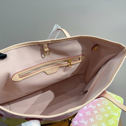Louis Vuitton Neverfull MM By The Pool Monogram Giant Yellow Pink 31Cm M45680