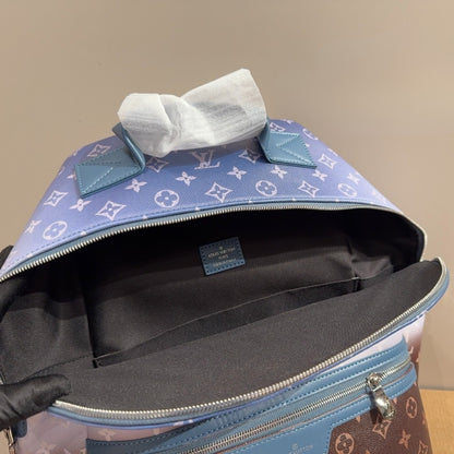 Louis Vuitton Discovery Backpack PM Monogram Pigment Blue 38cm M28025