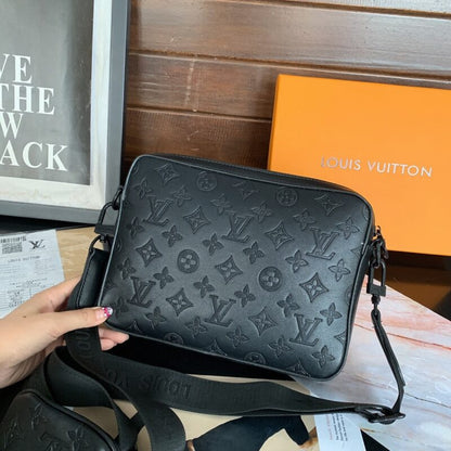 Louis Vuitton Duo Messenger Bag Black 25Cm M69827