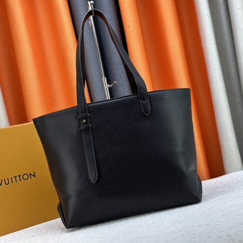 Louis Vuitton Low Key Cabas MM Grained Leather Black 47Cm M25341