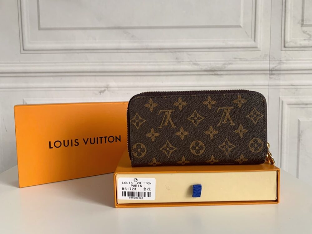 Louis Vuitton Long Double Zipper Wallet Monogram Brown 19Cm