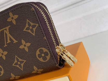 Louis Vuitton Long Double Zipper Wallet Monogram Brown 19Cm