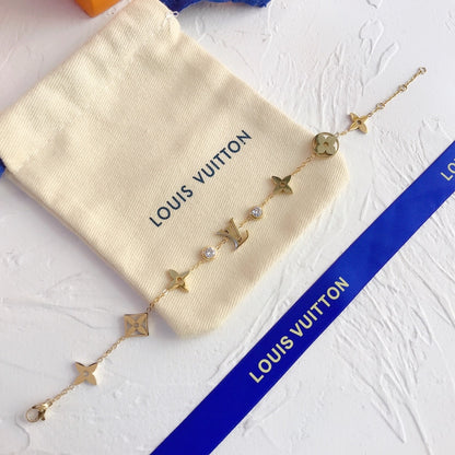 LOUIS VUITTON IDYLLE BLOSSOM BRACELET GOLD TONE