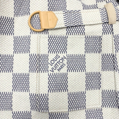 Louis Vuitton Reversible Damier Azur Hooded Wrap Coat Beige 1A9L0P
