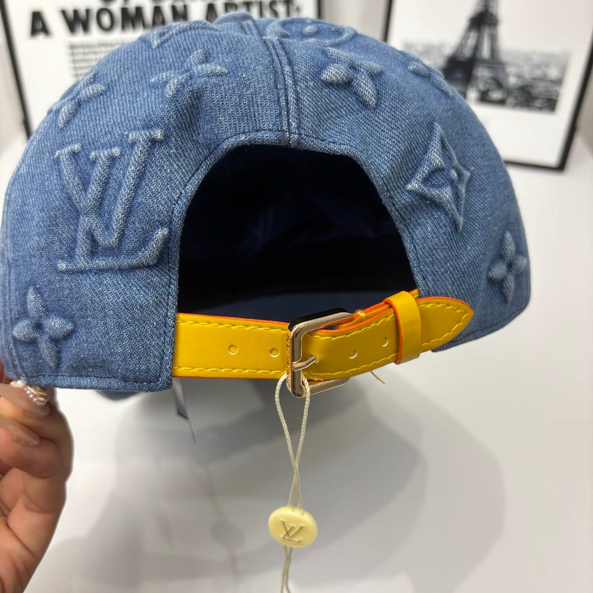 LOUIS VUITTON MONOGRAM DENIM BASEBALL CAP IN BLUE