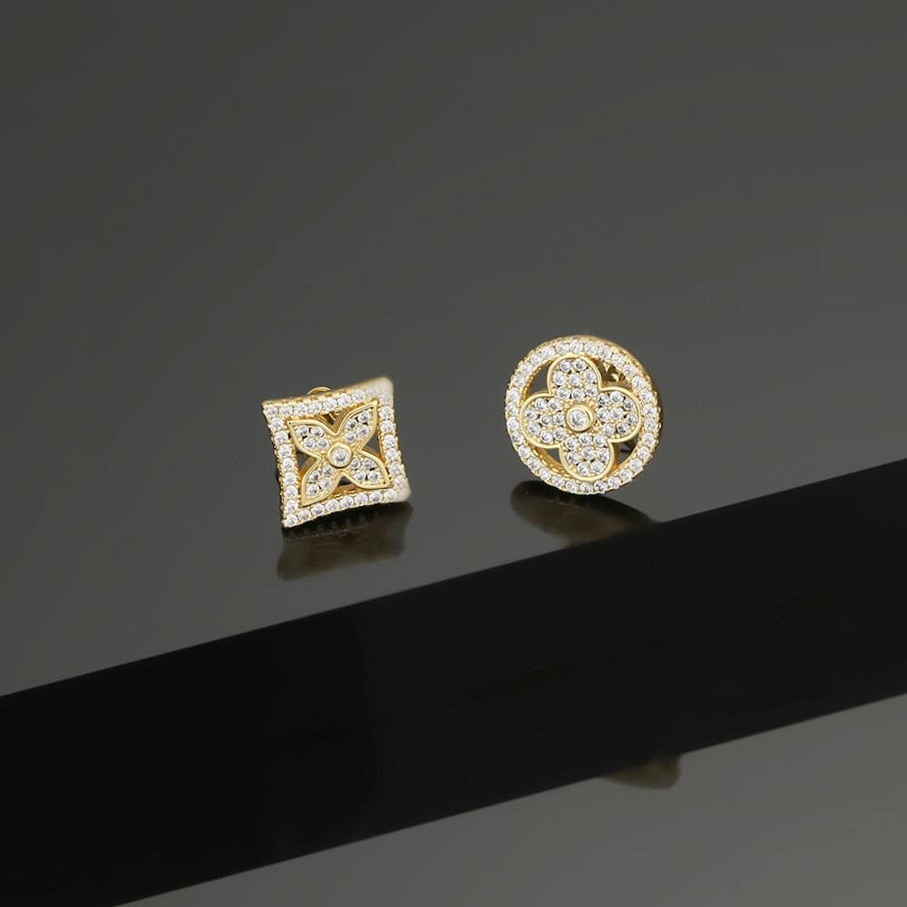 Louis Vuitton Idylle Blossom Stud Earrings Gold And Diamonds