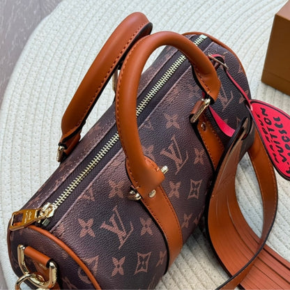 Louis Vuitton Keepall Bandoulière 25 Monogram Dust Coated Canvas Brown 25Cm M11542