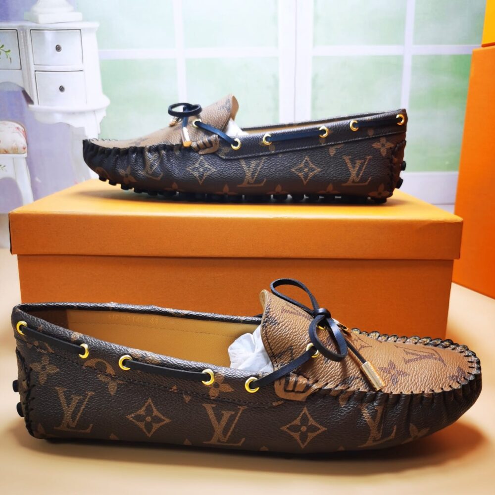 Louis Vuitton Gloria Flat Loafers Brown 1ABV23