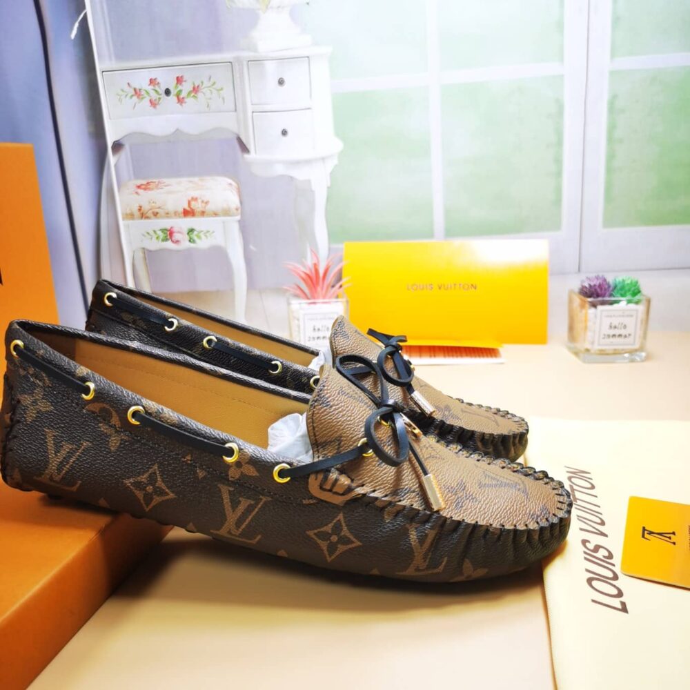 Louis Vuitton Gloria Flat Loafers Brown 1ABV23