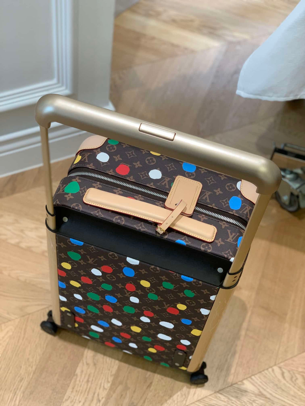 Louis Vuitton X Yayoi Kusama Horizon 55 Suitcase Grained Leather Monogram Multicolor 55Cm M10118