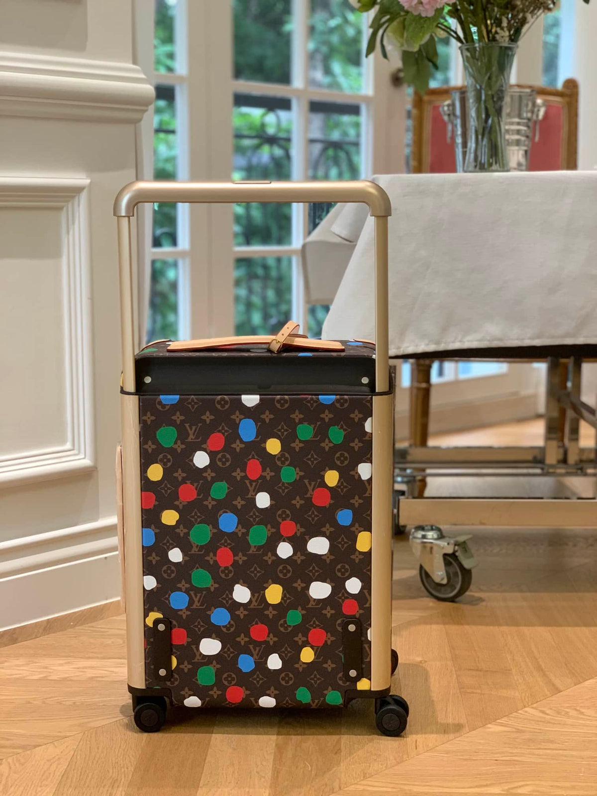 Louis Vuitton X Yayoi Kusama Horizon 55 Suitcase Grained Leather Monogram Multicolor 55Cm M10118
