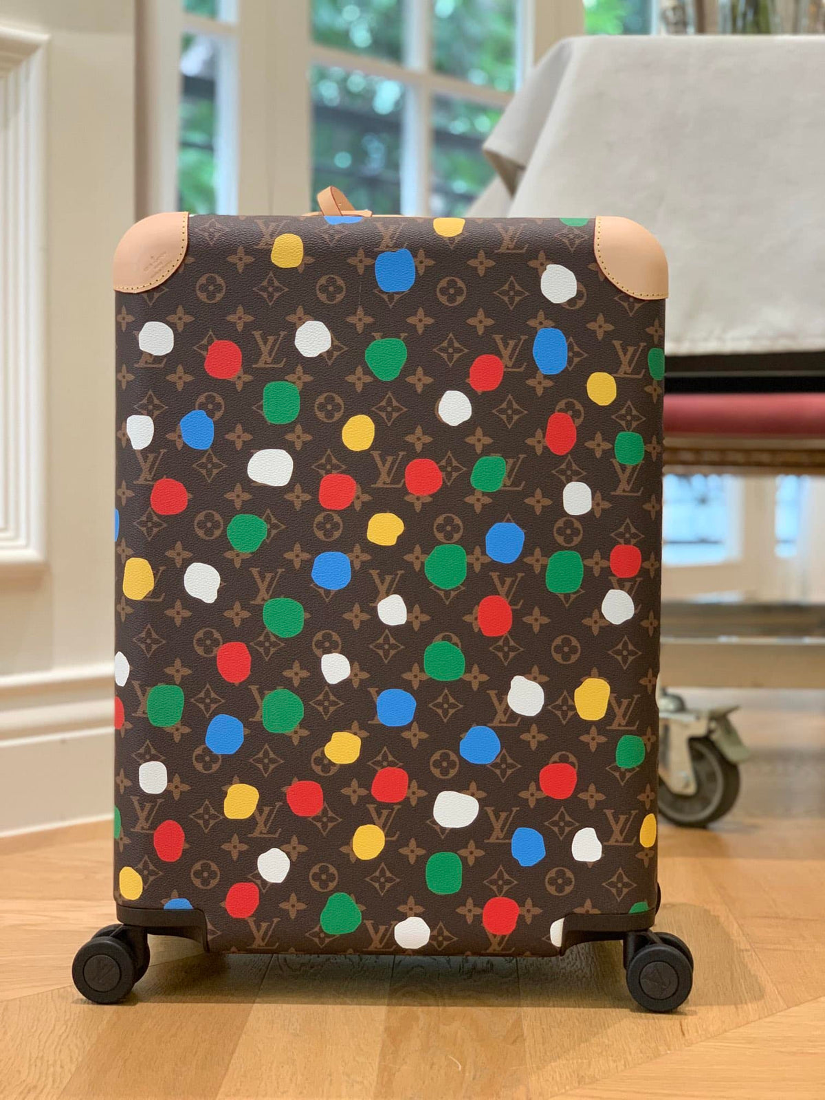 Louis Vuitton X Yayoi Kusama Horizon 55 Suitcase Grained Leather Monogram Multicolor 55Cm M10118