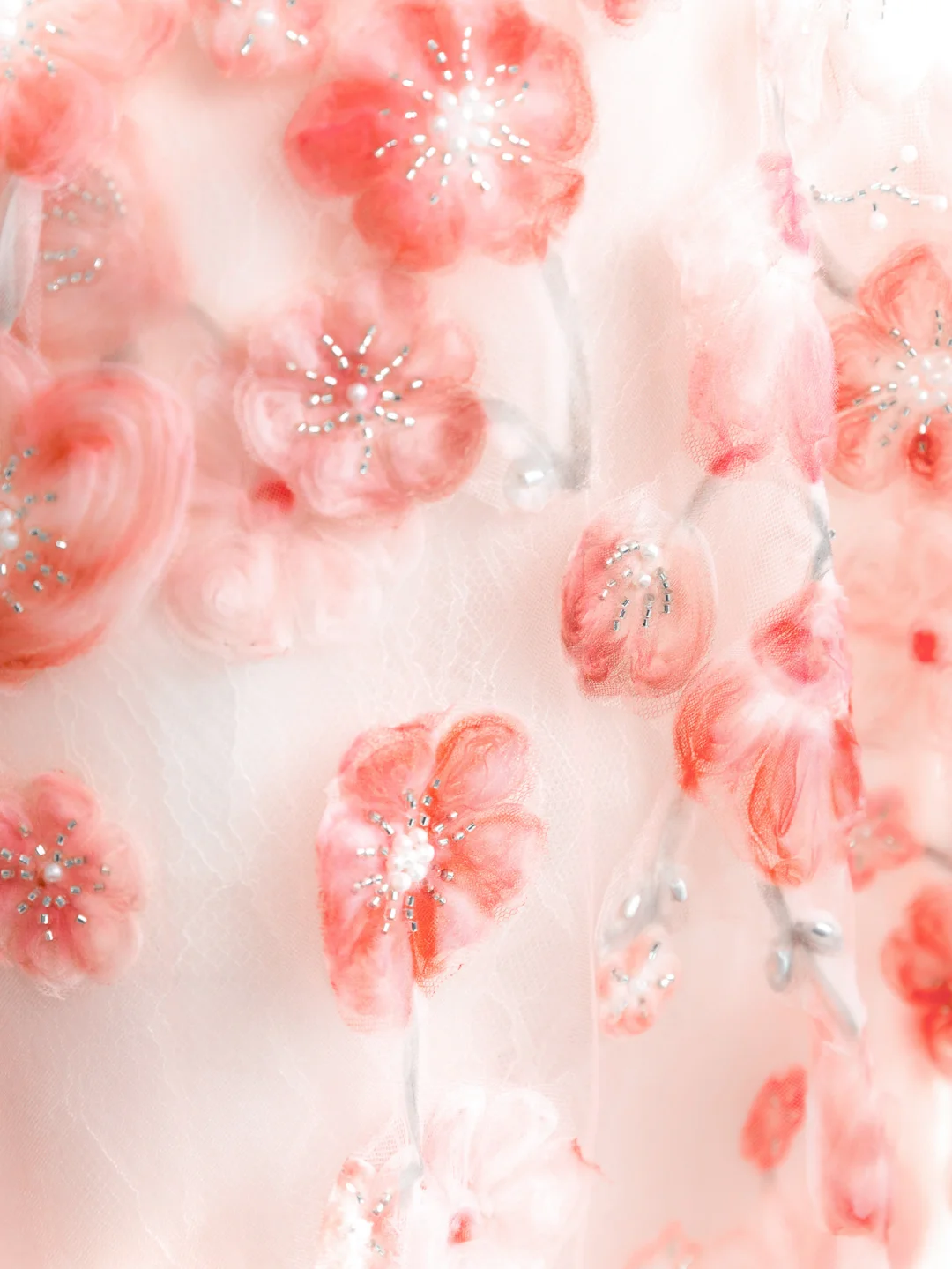 Pretty Pink Strapless Tulle Beaded Appliques Long Birthday Party Dress Prom Gown SP1511