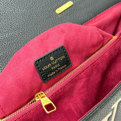 Louis Vuitton Madeleine MM Monogram Empreinte Black Beige 30Cm