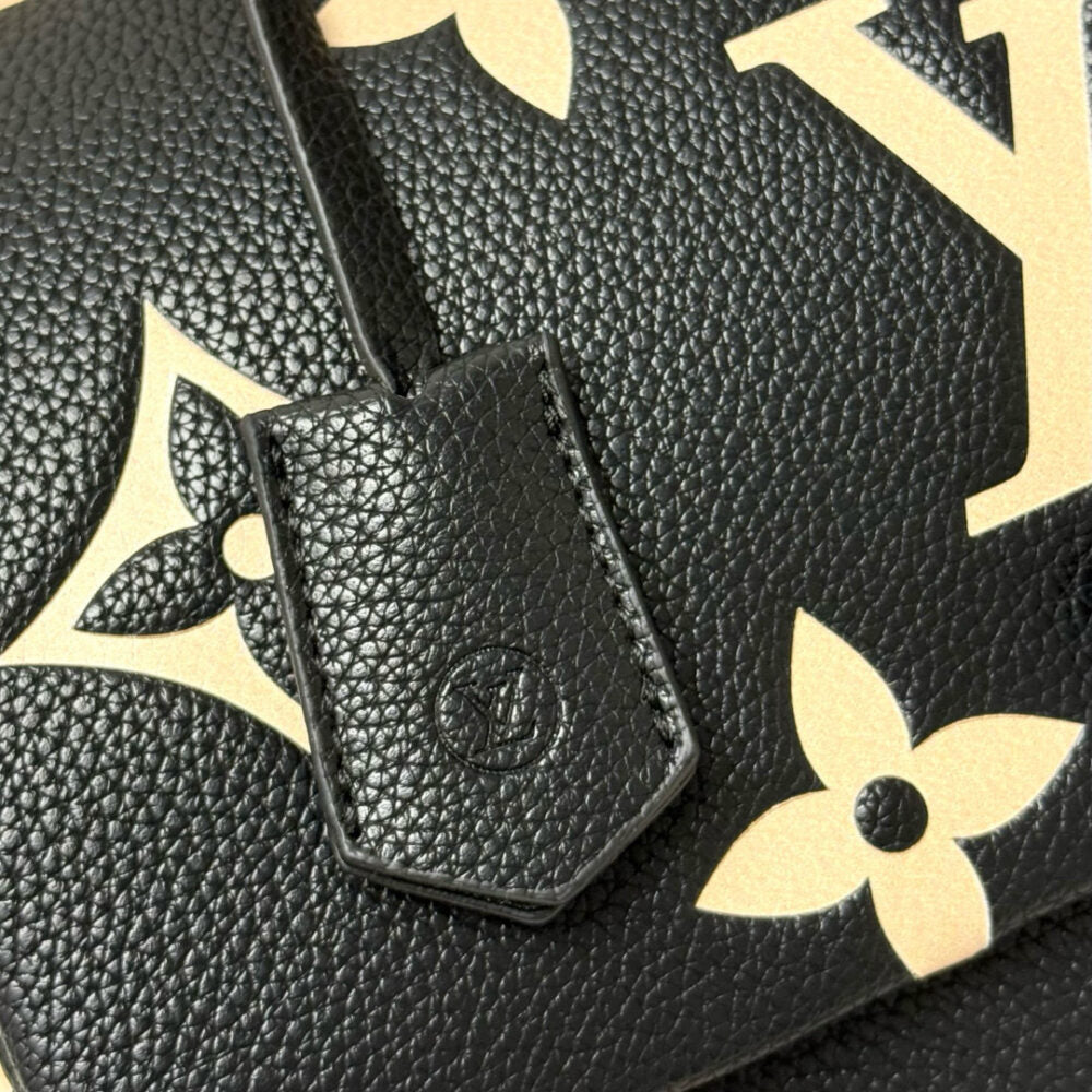 Louis Vuitton Madeleine MM Monogram Empreinte Black Beige 30Cm