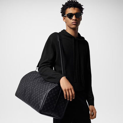 Louis Vuitton Keepall Bandouliere 55 Monogram Eclipse Canvas 55cm LV M40605