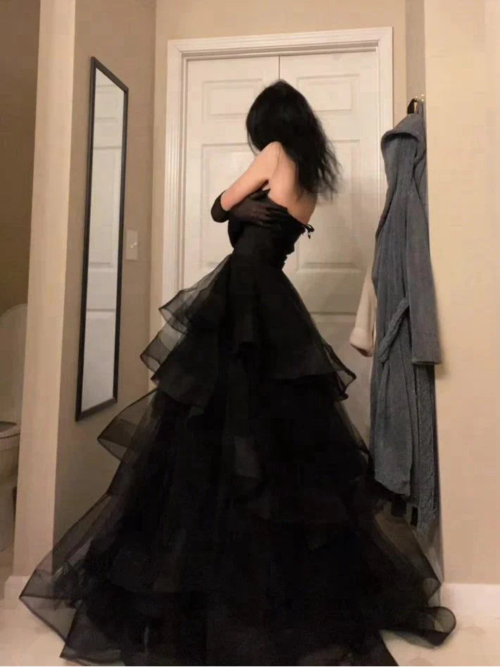 A-shaped Sweetheart Lotus Edge Ball Dress