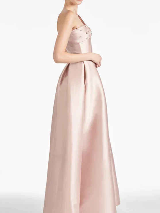 A Line/Princess One Shoulder to Floor Length mother of the bride dresses