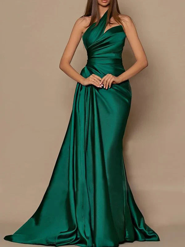 Tight/Straight Shoulder to Floor Prom Dress