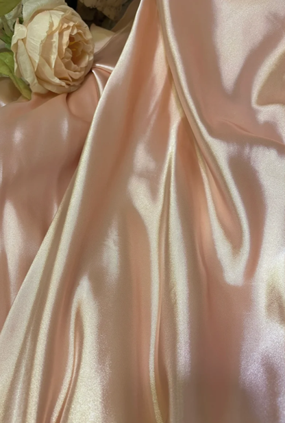 Pretty Pink V Neck Satin Mermaid Long Wedding Guest Dress Formal Birthday Prom Dress Party Gown