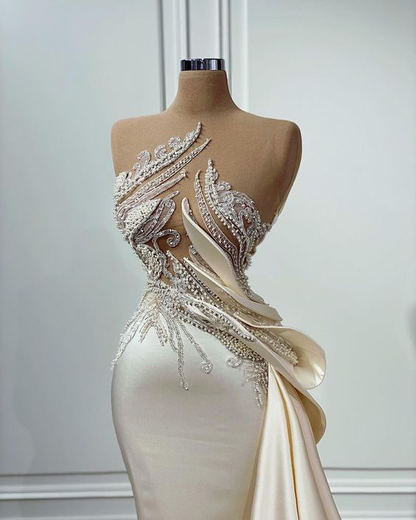 long Evening Dresses Modest Elegant Sexy Formal Evening Gown  C1397