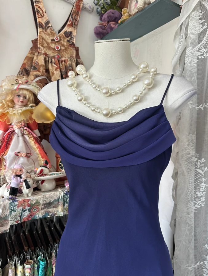 Vintage Spaghetti Straps Ombre Purple Mermaid Long Party Dress Evening Gown