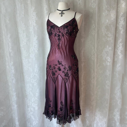 Pink Brown Beaded Formal Prom Dress Chiffon Pretty Floral Long/Short Homecoming Dress Date Dress Party Dress gh4619