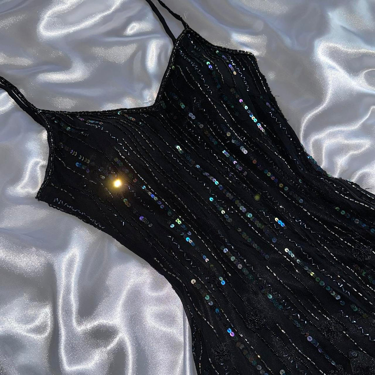 Black shiny elegant spaghetti strap sequined long ball gown prom dress evening dress party dress gh3142