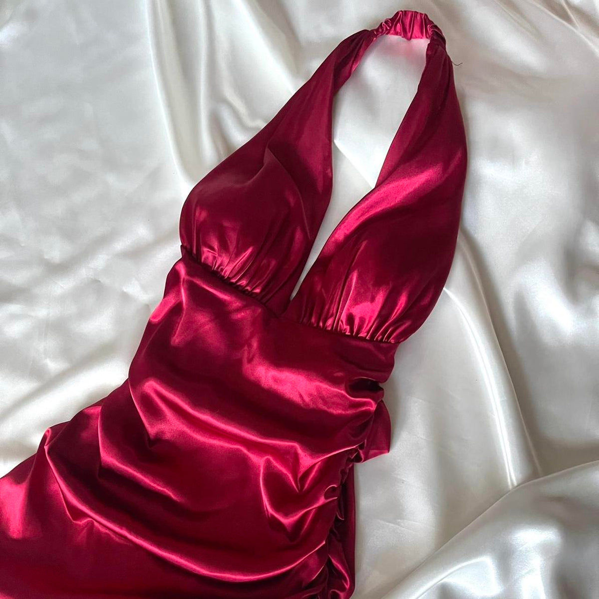 girlhomeshops--Red Retro Elegant Simple Mid-Length Homecoming Dress Date Dress Fashionable And Comfortable Popular Dress gh5674
