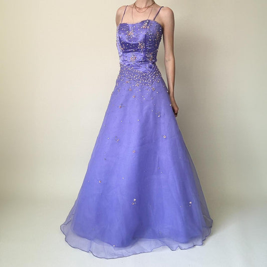 girlhomeshops--Purple Exquisite Beaded Long Tulle Prom Dress Graduation Dress gh5644