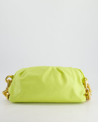 Bottega Veneta Lime Chain Pouch Bag in Nappa Leather with Gold Hardware