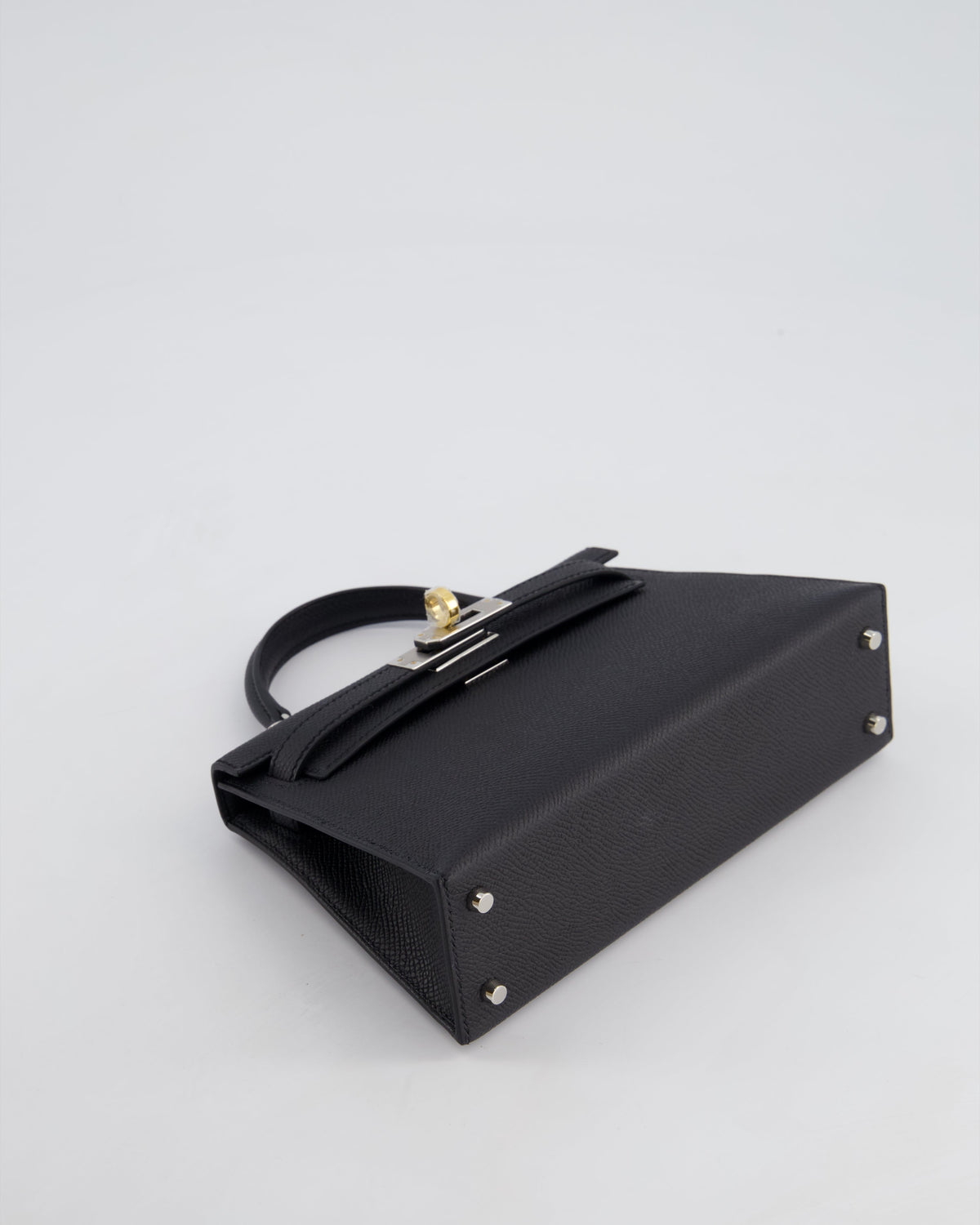 *SUPER RARE* Hermès Mini Kelly II 20cm Bag in Black Epsom Leather with Electrum Hardware