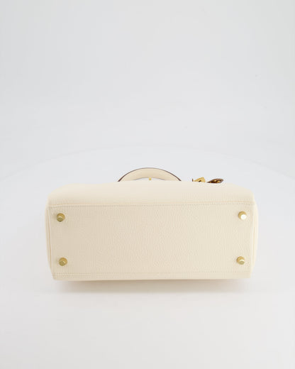 Hermès Kelly 28cm Retourne Bag in Nata Clemence Leather with Gold Hardware