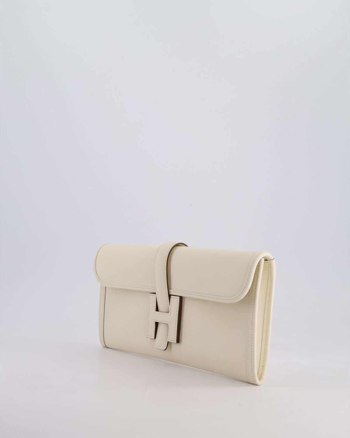 Hermès Jige Elan 29cm Clutch Bag in Nata Evercolour Leather