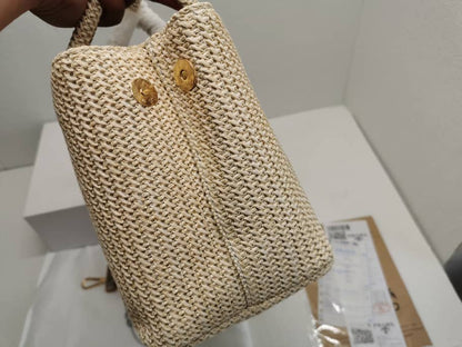 Prada Raffia Tote Bag In Beige 29Cm