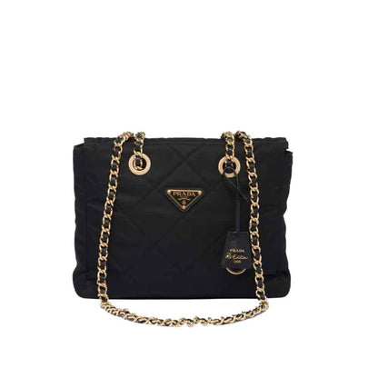 Prada Re Edition 1995 Chaîne Re Nylon Tote Bag Black 26Cm 1BG468 2AOS F0002 V COO
