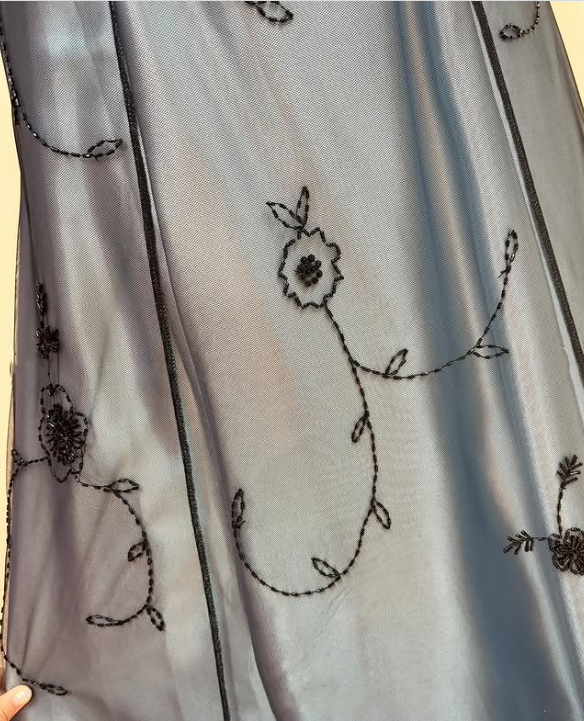 Blue Delicate Beaded Long Tulle Elegant Ball Gown Evening Dress Formal Birthday Party Dress Prom Dress gh3611