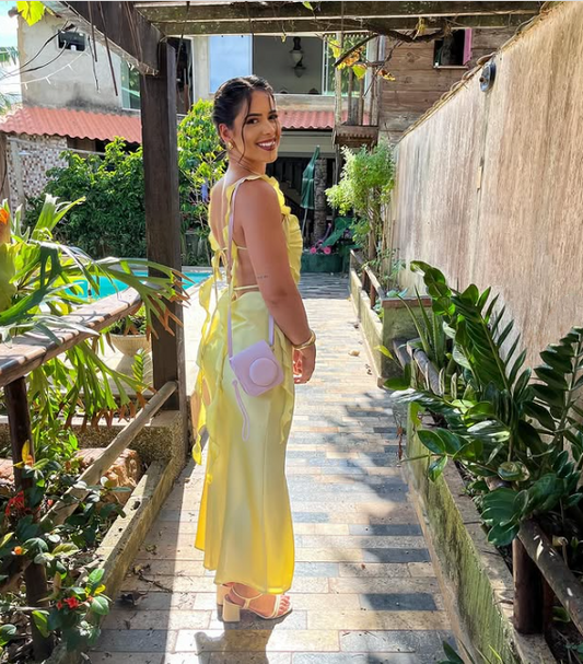 💛🍋Yellow Fashion Elegant Long Slim Fit Ruffle Satin Ball Gown Evening Dress Garden Party Dress Graduation Dress Prom Dress Wedding Guest Party Dress Bridesmaid Dress gh3984