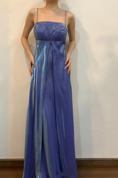 Girlhomeshops--Exquisite floral beaded fashionable long satin prom dress graduation gown gh5528