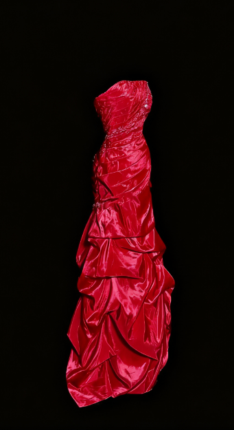 girlhomeshops-Prom Highlight Style Red Satin Rhinestone Strapless Floor-Length Prom Dress gh5880