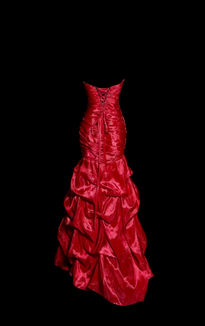 girlhomeshops-Prom Highlight Style Red Satin Rhinestone Strapless Floor-Length Prom Dress gh5880