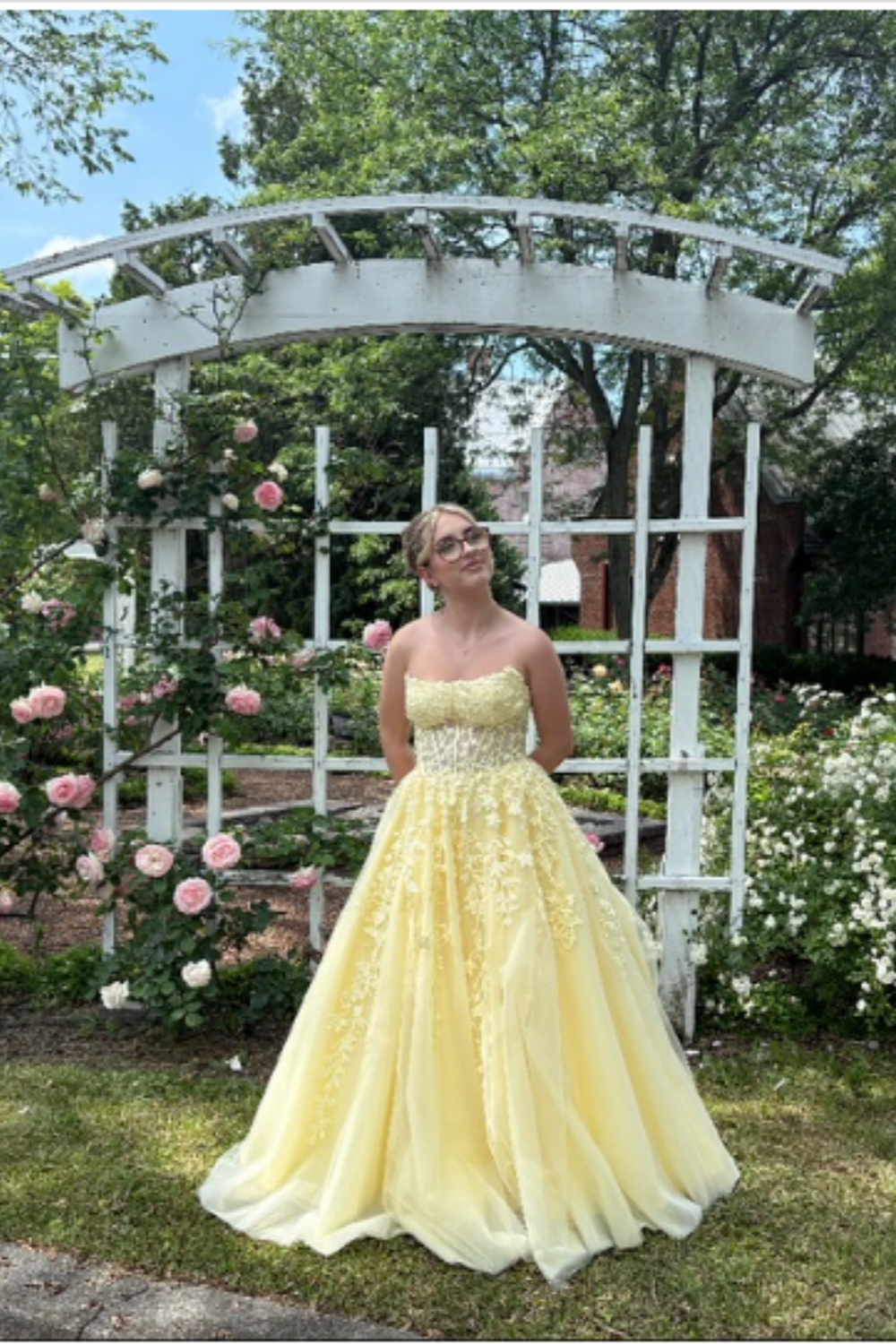 Girlhomeshops--💛Yellow tulle fashion long princess prom dress party dress ball gown gh5451